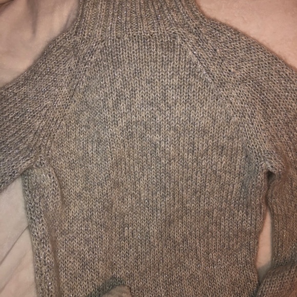 Like New Vintage Express metallic silver and gray dressy sweater - Picture 2 of 5
